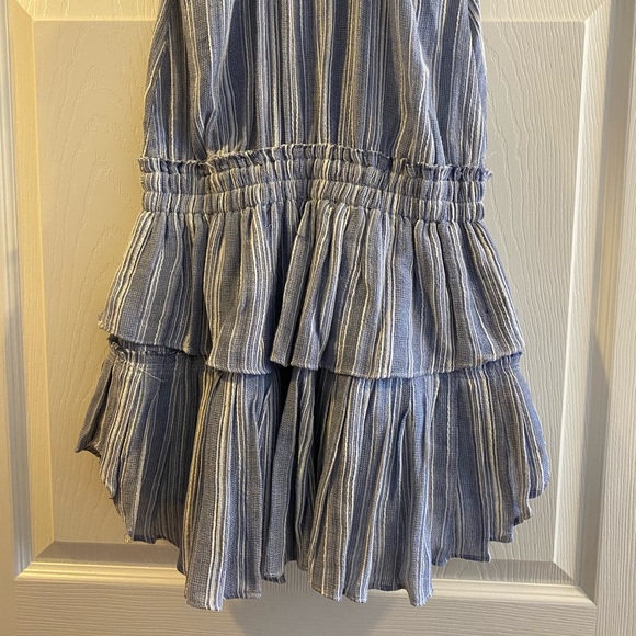 LOVESHACKFANCY STRIPED RUFFLE RACERBACK MINI DRESS - Picture 6 of 12